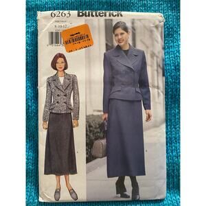 Butterick Sewing pattern 6263 Womens suit Blazer midi skirt sz 8 10 12